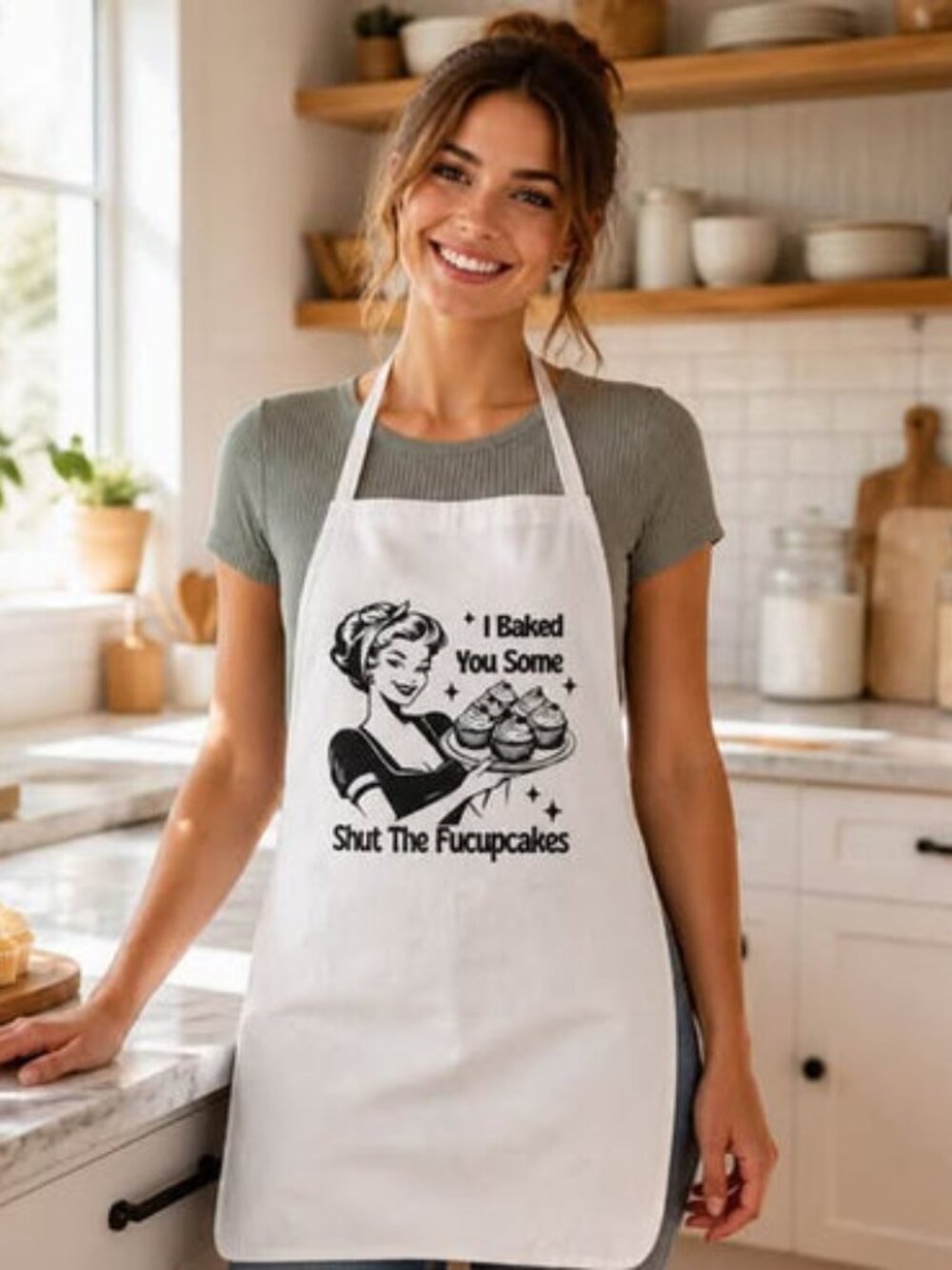 I Baked You Some Shut The Fucupcakes Apron